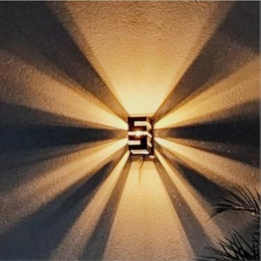 Imagem de 24 Arandela Interna Externa + 24 Lâmpada Led 7w Estrutura Preta 110v/220v