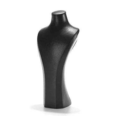 Imagem de Elegante exibição de joias pretas busto colar de couro suporte de corrente decoração e apresentação para organizador de show (grande)