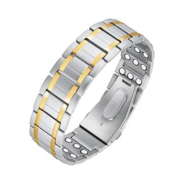 Imagem de Pulseira Magnética De Cobre Neodímio 3500 Gauss 3X Força Para Homens, 