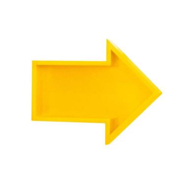 Imagem de Nicho Seta Amarela Prateleira Decorativa Para Quarto Infantil Menina Menino Organizador Mobília Decor