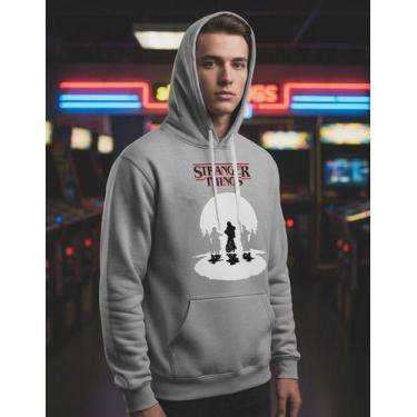 Imagem de Moletom Capuz Canguru Stranger Things Unissex Adulto E Infan - - Missi