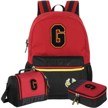 Imagem de Kit Mochila Harry Potter Costas Lancheira E Estojo Box Teen - Harry Po