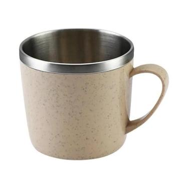 Imagem de Caneca De Aço Inoxidável De Dupla Camada Anti-escaldante Com Alça De P