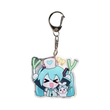 Imagem de Chaveiro De Acrílico Hatsune Miku Fofo, Pingente De Mochila De Anime, 