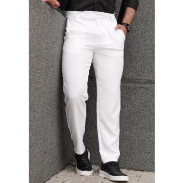 Imagem de Calça Masculina Alfaiataria Italiana - Dennis Beumont, Branco, G
