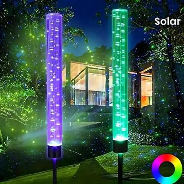 Imagem de Conjunto De Lâmpadas Solares RGB Em Forma De Bolha Para Jardim, Quinta