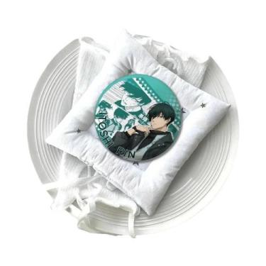 Imagem de Broche De Metal Macio Em Formato De Emblema Amine B-Blues Locks, Pin D