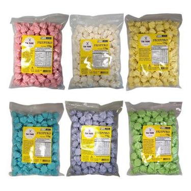 Imagem de Mini Suspiro Artesanal Premium 170g Cores Aprox. 200 Unid.