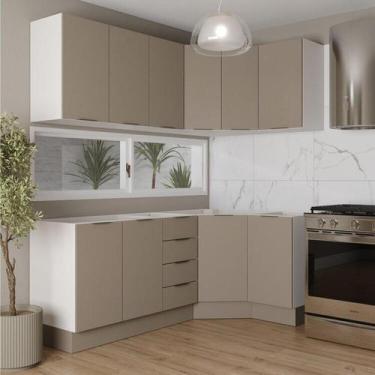 Imagem de Cozinha Modulada 6 Peças sem Tampo com Rodapé 3 Aéreos e 3 Balcões Ipa