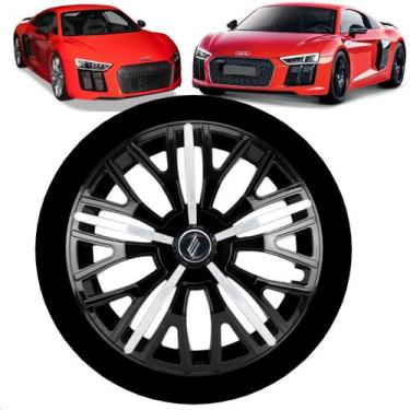Imagem de 1 Calota Sportiva Modelo Triton Sport Aro 14 Polegadas Black/Silver Pa