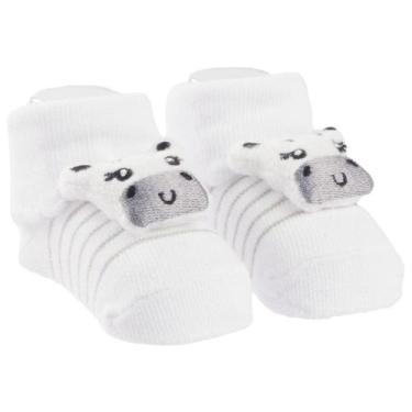 Imagem de Meia Bichinho Bebê 00-15 Feminino - Pimpolho, Branco, Zebra