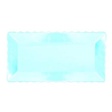 Imagem de Bandeja Retangular Plástico Azul Bebe - 16x30cm - 1 Un - Rizzo - Parej