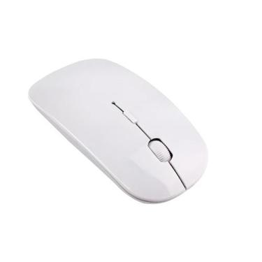 Imagem de Mouse Sem Fio 2.4GHz Recarregável Premium AGold MS04A, Branco