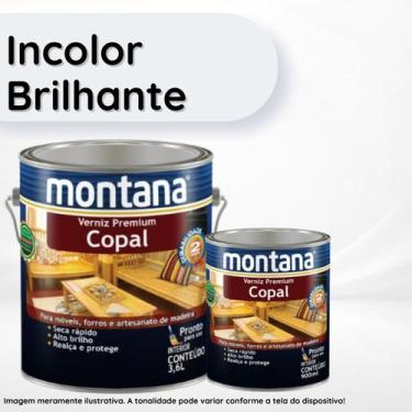 Imagem de Verniz Premium Copal Incolor Brilhante 3,6L Montana para Madeira Acaba