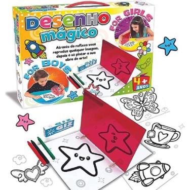 Imagem de Desenho Magico Espelho Brinquedo Educativo Desenhar Colorir - Big Star