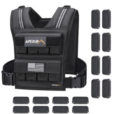 Imagem de Colete pesado APEXUP ajustável 18 kg/27 kg/36 kg para homens e mulhere
