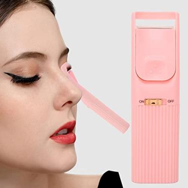 Imagem de Curvador de Cílios Aquecido, Curvador de Cílios Elétrico Recarregável, Modelador de Cílios Aquecido Profissional com Almofadas de Silicone de Aquecimento para Rápido de Longa(Cor de rosa)
