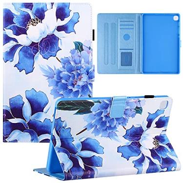 Imagem de KYJX Capa para tablet Samsung Galaxy Tab S6 Lite 10,4 SM-P610 versão 2020, capa para tablet de couro PU com suporte fino de seda para Galaxy Tab S6 Lite 10,4 polegadas 2020 (orquídeas)