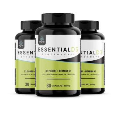 Imagem de Kit 3x Essential D3 - Vitamina D 2000UI + K2
