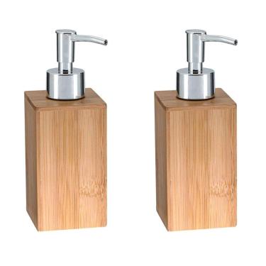 Imagem de Jogo Porta Sabonete Líquido Bambu Eco Prime 350ml 2 Unidades - Yangzi