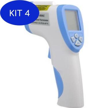 Imagem de Kit 4 Termômetro Digital Laser Infravermelho Febre Testa