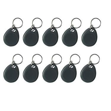 Imagem de RFID Copier 125Khz Prox. Leitor de RFID de cartão chaveiro de escritor, copiador para EM e 125K Prox. Cartões RFID formato de cartão com teclas escritas de 5 x 125 kHz, 10 keyfobs