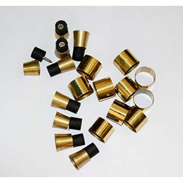 Imagem de Antique Gift Hub Lote de 10 pontas sobressalentes de latão maciço e anel para bengala de caminhada