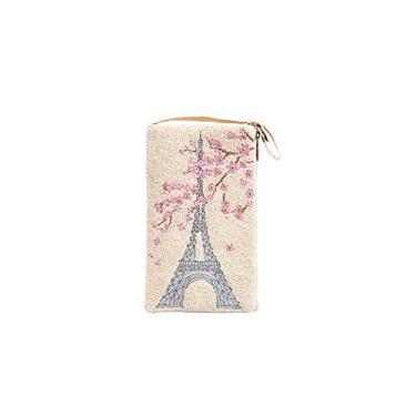 Imagem de Bamboo Trading Company SHB431 Bolsa floral Paris, 17,78 cm de altura, Off-white, 4.5" x 6.5"