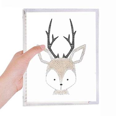 Imagem de Caderno Simplicity Style Little Deer Animal Caderno de folhas soltas recarregável, diário de papelaria
