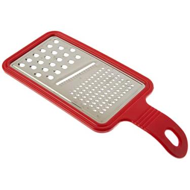 Imagem de Ralador 4 Utilidades em Inox Manual queijos,Legumes e Frutas Vermelho - Viel