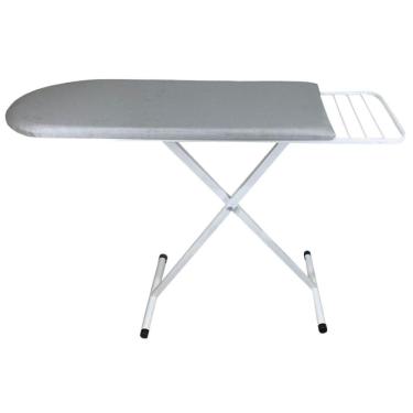 Imagem de Tábua de Passar Roupa Dobrável e Regulável Reforçada Branca Fortmix