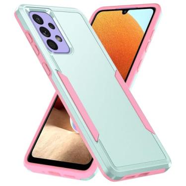 Imagem de LXURY Capa à prova de choque para Samsung Galaxy S23 Ultra/S23 Plus/S23, capa de PC antiarranhões de grau militar com proteção de câmera de tela, capa robusta, verde, S23 de 6,1 polegadas