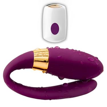 Imagem de Vibrador Para Casal Recarregável Com Controle Remoto Massageador Feminino Para o Clitóris Crypl Sex Massager Vibração Dupla Brinquedos Sexuais Com 7 Intensidades Em Silicone Estimulador Resistente Duplo