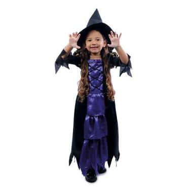Imagem de Kit Fantasia De Halloween Para Crianças 3A6 Anos Tema Bruxinha Kiki Ro
