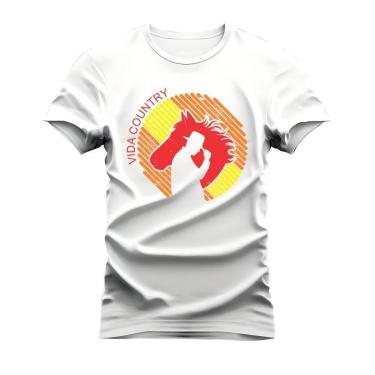 Imagem de Camiseta Estampada 100% Algodão Unissex T-shirt Confortável Vida Country Colors-Unissex