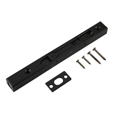 Imagem de Fechadura de parafuso deslizante oculto de aço inoxidável 6 polegadas (15 cm) trava de segurança para portas francesas, portas compostas, portas de madeira, portas duplas, portas virtuais (preto, 20