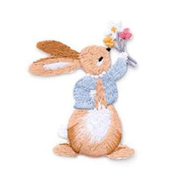 Imagem de Vctitil Aplique de coelho bordado pequeno remendo de cola vestuário costura meninas bolsa decoração de roupas bordado ferro no remendo (2)