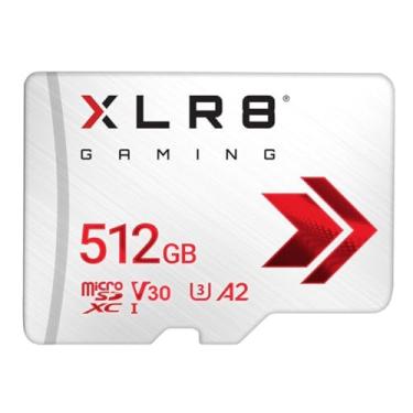 Imagem de PNY Cartão de memória microSDXC para jogos XLR8 de 512 GB - 100 MB/s, UHS-I, 4K UHD, Full HD, U3, V30, A2 - micro SD para console portátil de jogos no Nintendo Switch, Steam Deck, Smartphones e