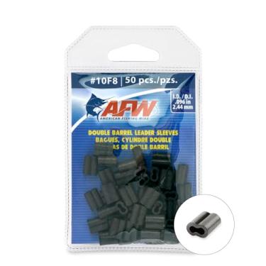 Imagem de American Fishing Wire mangas de crimpagem de barril duplo, Preto, 50 Pieces, 0.096 Inch Inside Diameter