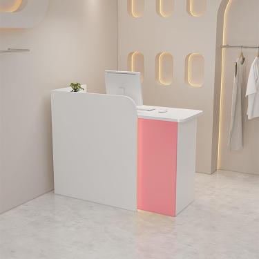 Imagem de Balcão de recepção Balcão de recepção moderno Balcão de recepção com gavetas com fechadura Balcão de empresa Recepção com balcão para supermercado Hotel Loja de roupas Loja de chá de leite.,