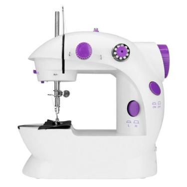 Imagem de Mini Maquina Costura Elétrica Portátil Roupa Bivolt Pedal - Bellator