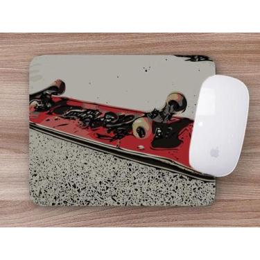 Imagem de Mouse Pad Emborrachado Personalizado Skate Vermelho - Deluzz