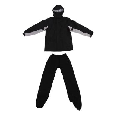 Imagem de Fato de Chuva para Motocicleta Respirável à Prova D'água Com Capas de Sapato Escondidas Componentes de Calças de Jaqueta de Chuva Leve Bolso Lateral Grande para Passeios Ao Ar (XL)
