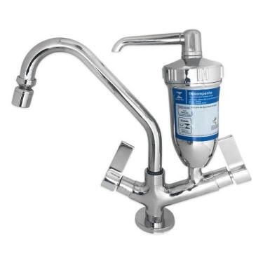 Imagem de Torneira Pia Cozinha Com Filtro Mesa Metal Luxo 1/4 de Volta - Tanko S