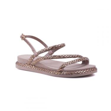 Imagem de Sandália Papete Rasteirinha Feminina Predarias Fivela Mulher Fashion M