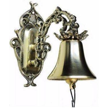 Imagem de Sino Tipo Parede Campainha Em Bronze Maciço Ótimo Som Sitio - Wilmil