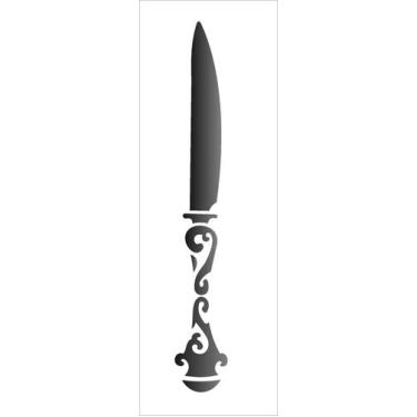 Imagem de Stencil Simples Talher Faca 1468 10x30 Opa