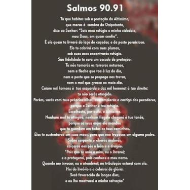 Imagem de Quadro Decorativo Salmo 90/91 30x20 Mdf Adesivado - Atacadão do Artesa