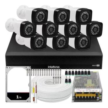 Imagem de Kit Cftv 10 Câmeras Segurança Full Hd 1080 Dvr Intelbras 1tb