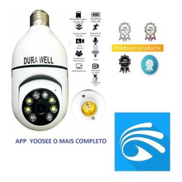 Imagem de Camera Espian Segurança Lampada Panoramica Wifi1080 360 Grau - Dura We